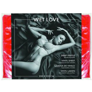 Drap en vinyle rouge