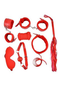 Ensemble bondage rouge 10 pièces – Dreamy Fetish