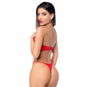 String rouge et bustier avec armatures